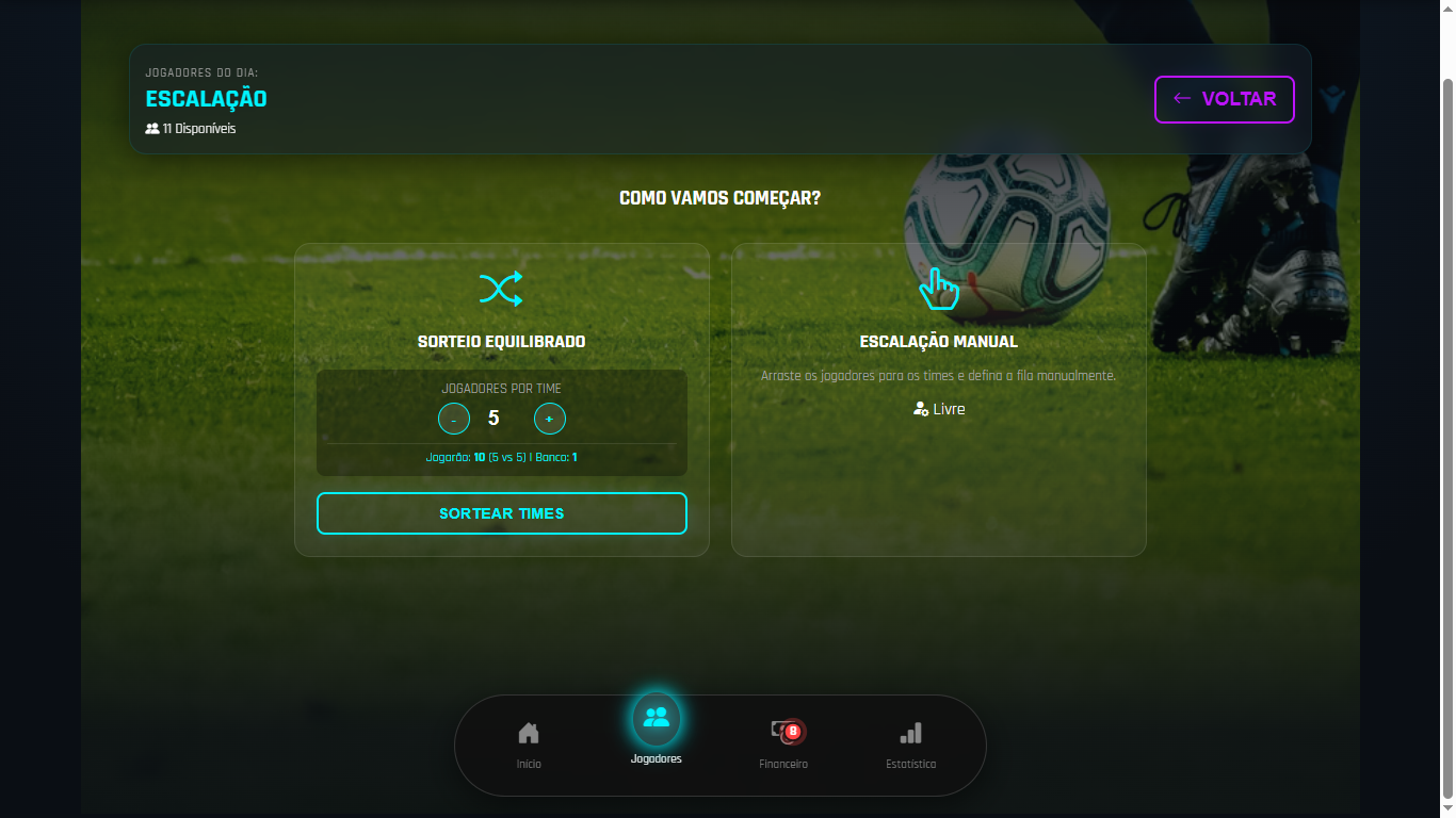 Configuração Sorteio